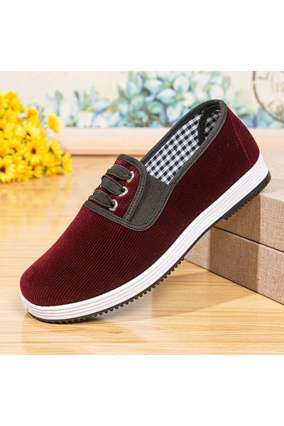 Muchmy Women's Casual Shoes Suede Flats Lace Patch Girls Shoes