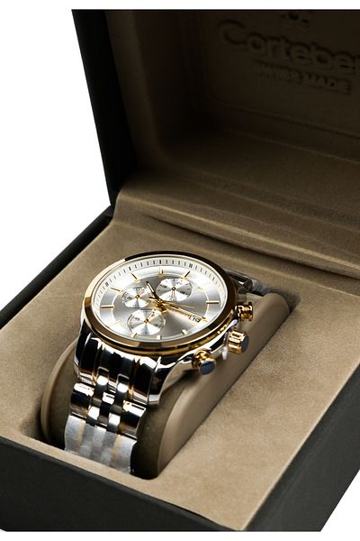 cortebert Swiss Cortebert Sapphire Glass Function Men Wristwatch