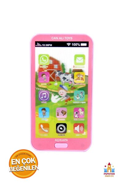 PapatyamPartiEvi Dokunmatik Türkçe Sesli Oyuncak Telefon - Çocuklar İçin Eğit...