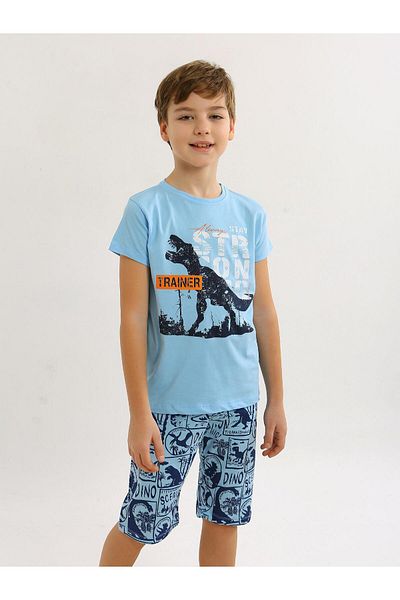vitmo Set de pijamale Capri cu mânecă scurtă pentru băiat, 100% bumbac