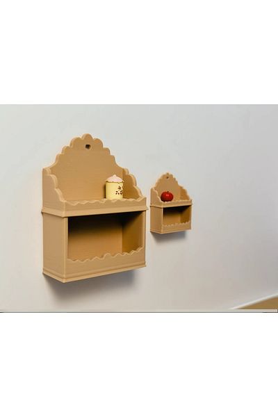CharmFancy 1/12 Scale Wall Shelf Miniature Diorama Ware Accessory