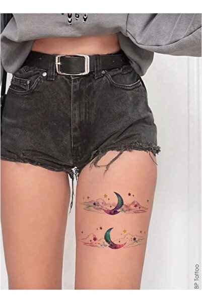 Eva Rose Ay Renkli Geçici Dövme Bilek Boyun Kol Bacak Ve Göbek bel sırt Kadın dövme Erkek dövme tottoo