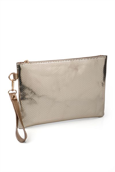 Capone Outfitters Paris Damen Clutch Portfolio Gold Tasche