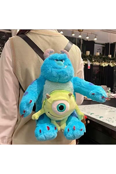 onestophub Peluş bebek sırt çantası canavar Sullivan peluş sırt çantası karikatür sevimli moda sırt çantaları