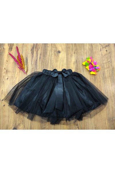 Trendy Mall Girl's Black Bowknot Tutu Tutu Tulle Skirt