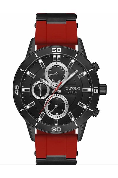 JG. Polo Club Jg.Polo Club Jpc.1223 2452S.04 Men's Wristwatch with Stainless Steel Case and Silicone Strap.