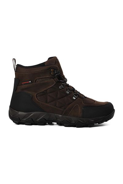 Aspor حذاء بني Nubuck مسطح للرجال