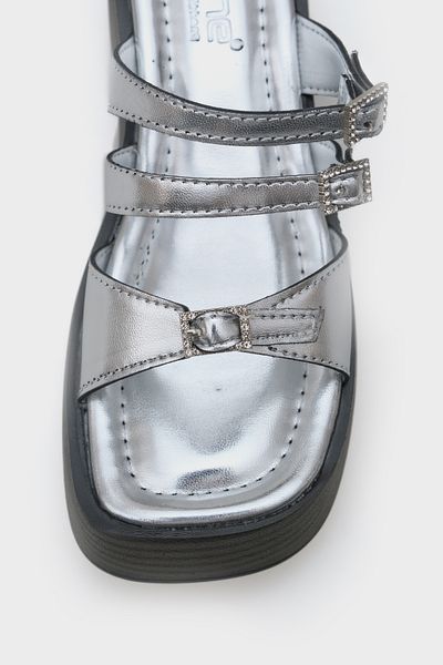 Capone Outfitters Matti Wedge Heeled Stone Buckle Women's Slippers