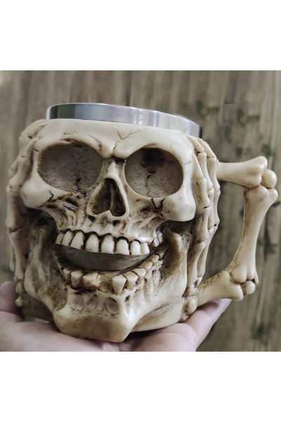 PUFO Skull Don't Hear metal beer mug in the shape of a skull, 380 ml