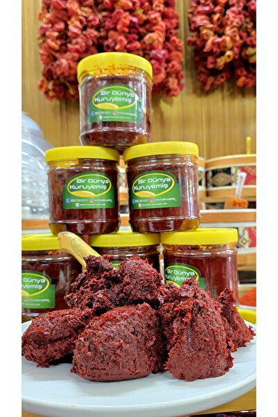 Bir Dünya Kuruyemiş Biber Salçası Ev Yapımı Tatlı 1000 G