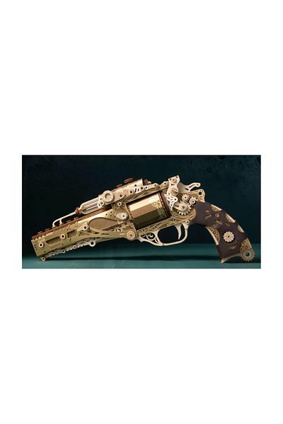 ROKR 3D Puzzle, Classic Golden Revolver, HC, wood, 176 pieces