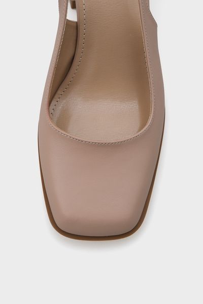 Capone Outfitters Rora Blunt Toe Thick Heeled Open Back Damen Schuhe