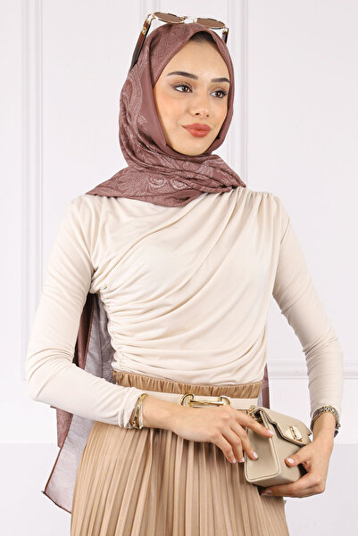 İmajButik Μπεζ μπλούζα με άμμο με ντραπέ μπροστά