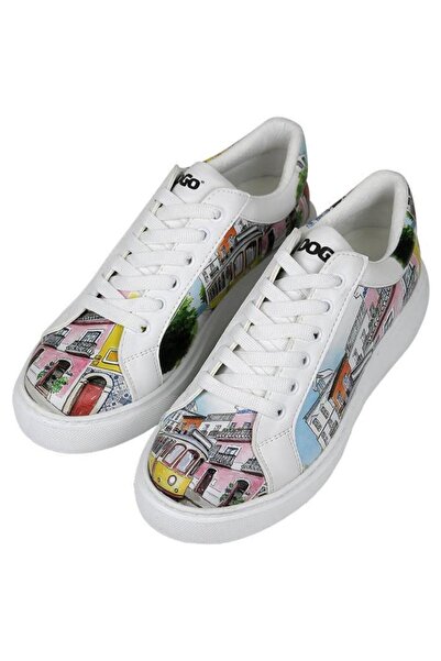 Dogo Kadın Vegan Deri Beyaz Sneakers - Lisboa Tasarım