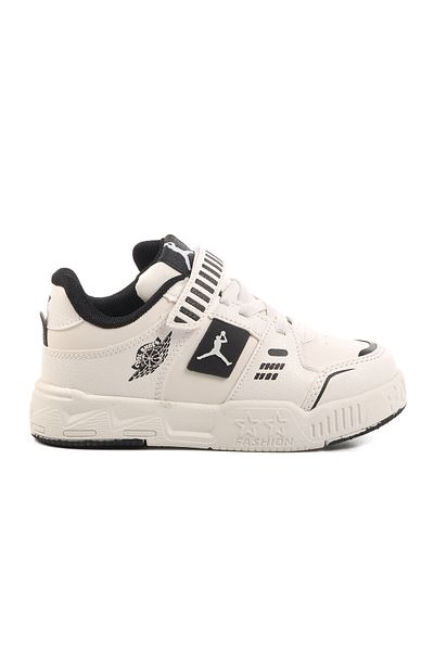 Aspor White Unisex Velcro Children's Sports Shoes