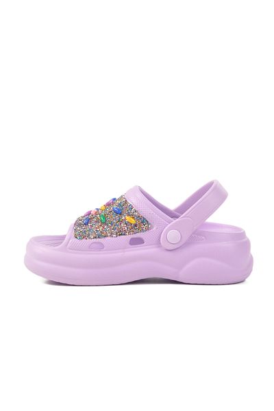 Aspor Lilac Embroidered Eva Women's Sabo Slippers