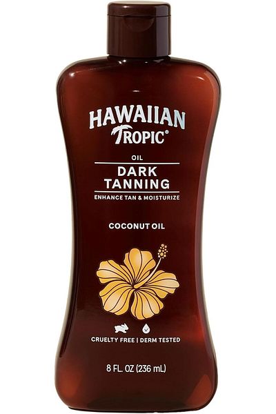 Hawaiian Tropic زيت تسمير البشرة الداكن من هاوايان تروبيك، أصلي، ٨ أونصة