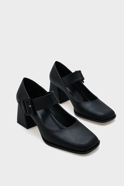 Capone Outfitters Mary Jane mit mittelhohem Absatz – Skin Blunt Toe Damenschuhe