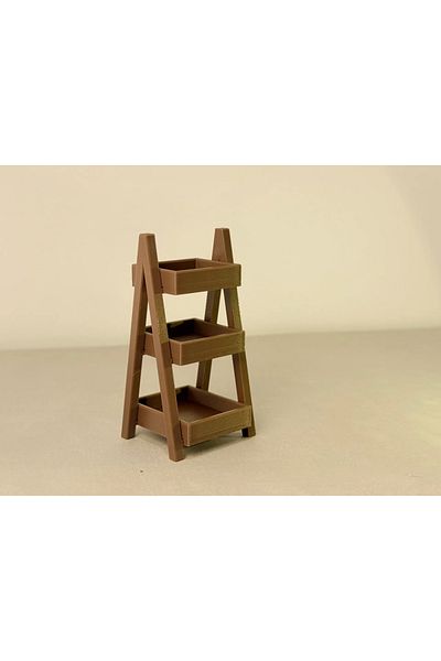 CharmFancy 1/12 Scale Ladder Shelf Miniature Diorama Ware Accessory