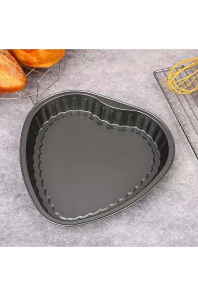 PUFO Heart metal baking tray in heart shape, stainless steel, 27 cm