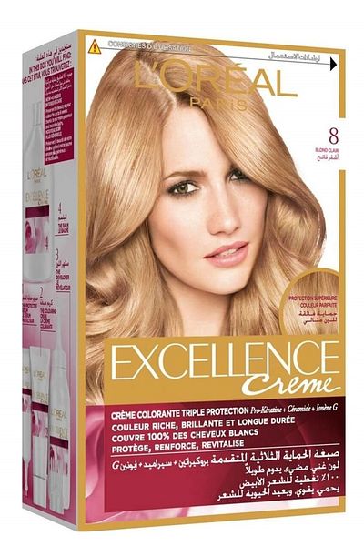 LORIAN'S Excellence Triple Protection Hair Dye Light Blonde 8