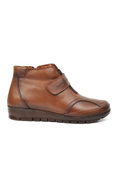 Aspor Walnut Brown Genuine Leather Women's Boots