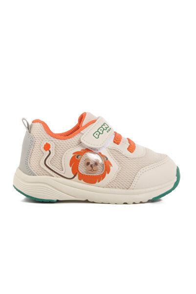 pepino Cream Velcro Mesh Lightweight Unisex Children's Sports Shoes