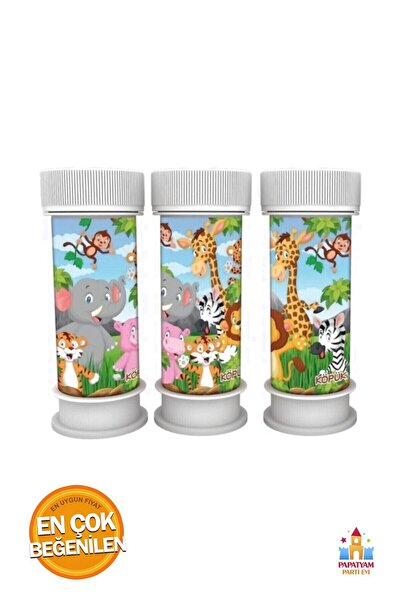 PapatyamPartiEvi Çocuklar İçin Eğlenceli Aslan Figürlü Köpük Baloncuk Makines...