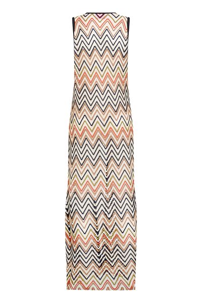 Whenever Company Black Green Orange Zigzag Patterned Beach Flow Vest
