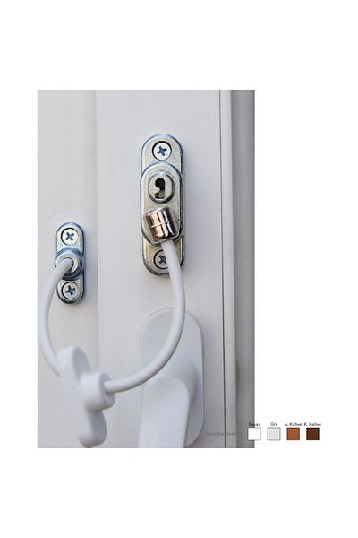 Emperium Pvc Door Window Safety Lock with Key and Rope (5122)