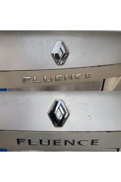TEARNOW Fluence 2009-2012 New Style Emblem - Piano Black, Black Skin Sticker