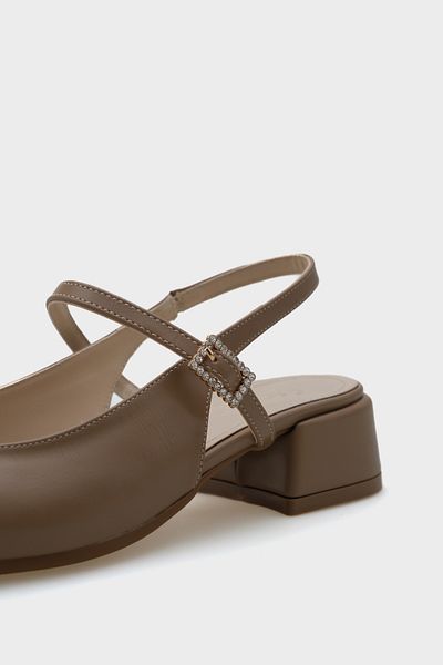 Capone Outfitters Shana Damenschuhe mit mittlerem Absatz und Mary Jane-Steinschnalle