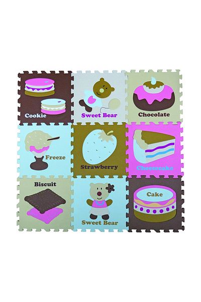 Babymax Babygreat, Puzzle Mat Little Girl Teddy Bear, 92x92 cm, 13mm, GB-M129GB