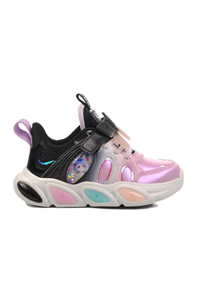 pepino Lilac Black Girl's Sports Shoes