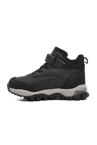 Aspor Black Velcro Unisex Kids Outdoor Boots