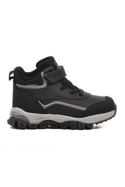 Aspor Black Velcro Unisex Kids Outdoor Boots