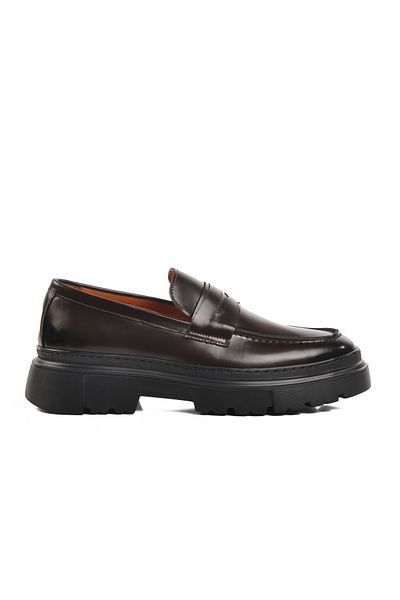 Aspor Brown Wide Fit Men's Loafer Shoes Premium