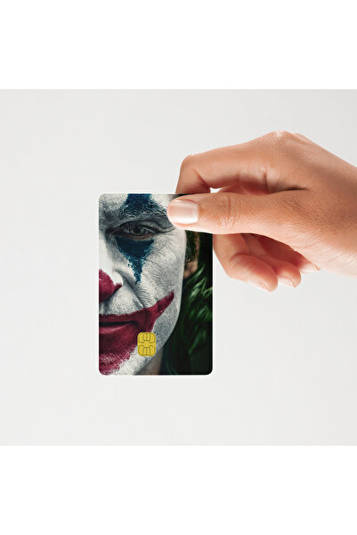 Huggy Craft Joker Yarım Yüz Tasarımlı Kredi/Banka Kartı Sticker Kart Kaplama