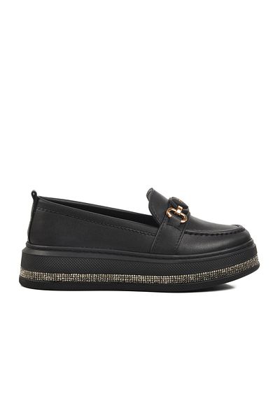 Aspor Black Women's Loafer Shoes