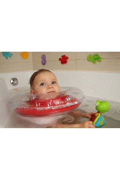 Babyswimmer Green Baby Neck Warmer With Rattles 0-24 Months