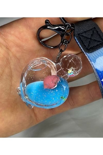 nss sky rock Heart Shaped Liquid Filled Fancy Potion Bottle Keychain and Bag Accessory