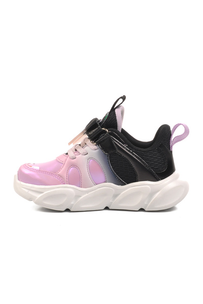 pepino Lilac Black Girl's Sports Shoes
