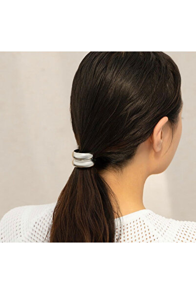 İnDerin Cataramă din cauciuc din metal auriu-argintiu pentru femei