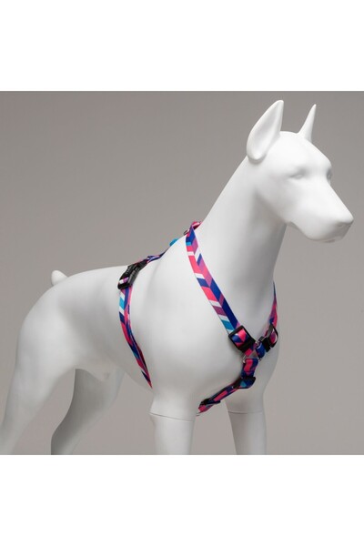 Genel Markalar Lindo Dogs Pink Dream H Tipi Köpek Göğüs Tasması Mavi/Pembe Beden Large
