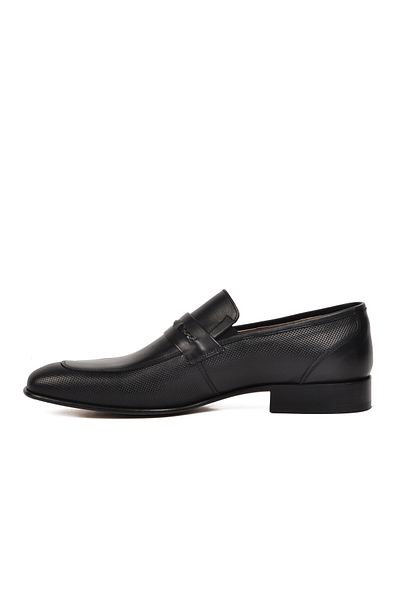 Aspor Black Genuine Leather Men's Loafer Shoes