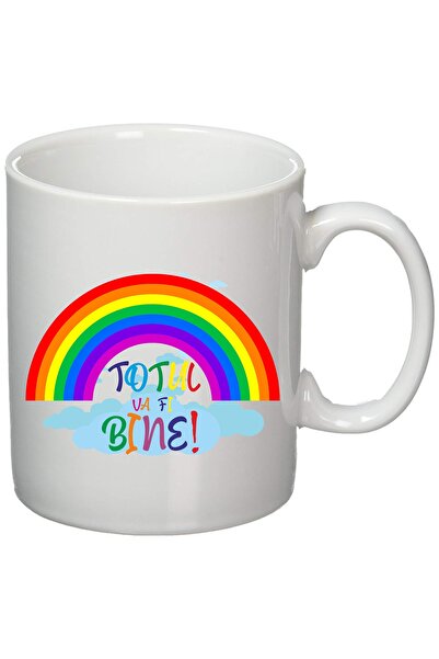 OEM Εξατομικευμένη λευκή κούπα "Θα είναι εντάξει!", INOVATIX®. 330ml