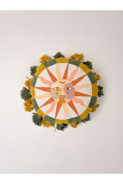 Galia Tasarım Special Design Mystic Sun Moon Figured Punch Throw Pillow