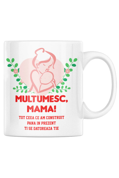 OEM Cană albă personalizată „orice am construit până acum, îți datorez ție”, ...