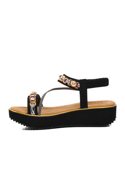 Voyager Black Women's Flat Sandals