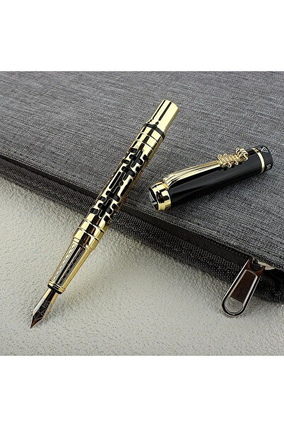 Art Tone Profesyonel Hollow Şık Vintage Altın Dolma Kalem Karmaşık Metal Oyma...
